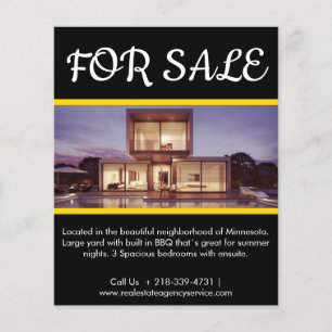 Modern Custom Elegant Real Estate QR Code For Sale Flyer