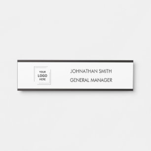 Modern Custom Employee Staff Business Logo Door Sign