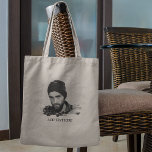Modern Custom Etched Photo Effect Tote Bag<br><div class="desc">This simplistic personalised photo tote bag, featuring an etched photo effect with the option to add text, will make the perfect gift for any occassion, funeral, fun raising event, wedding, birthday, fathers day, christmas and valentines day. The font style, size and colour can be changed after personalising by clicking on...</div>