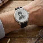 Modern Custom Etched Photo Effect Watch<br><div class="desc">This simplistic personalised photo watch, featuring an etched photo effect with the option to add text, will make the perfect gift for any occassion, funeral, fun raising event, wedding, birthday, fathers day, christmas and valentines day. The font style, size and colour can be changed after personalising by clicking on the...</div>