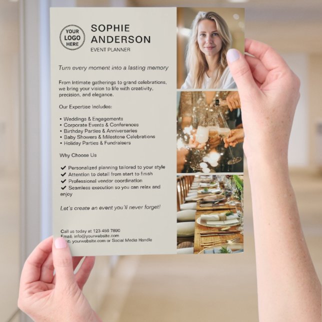 Modern Custom Event Planner Promotional Flyer (Modern Custom Event Planner Promotional Flyer)