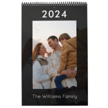 Modern Custom Family Photo Calendar Colours