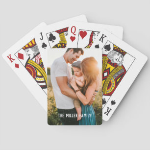 Modern Custom Family Photo Playing Cards