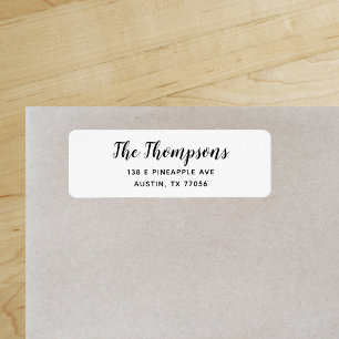Modern Custom Family Script Return Address Label