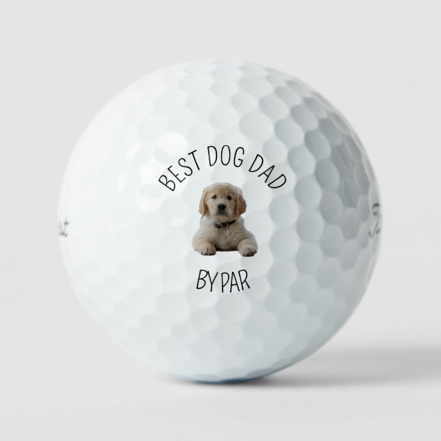 Modern Custom Father's Day Gift Dog Dad Gift Golf Balls (Front)