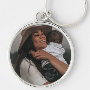 Modern Custom Full Photo Key Ring