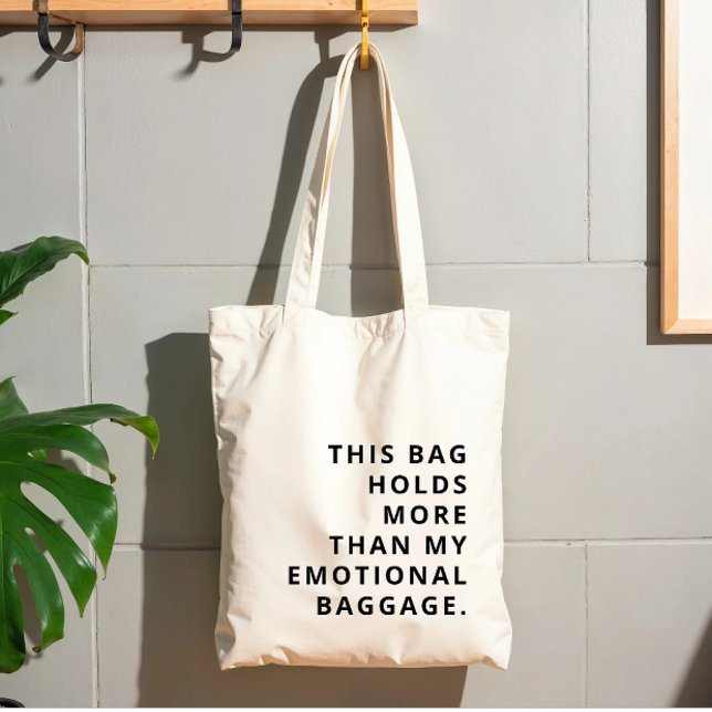 Modern Custom Funny Trendy Text Black  Tote Bag (Modern funny quote tote bag)
