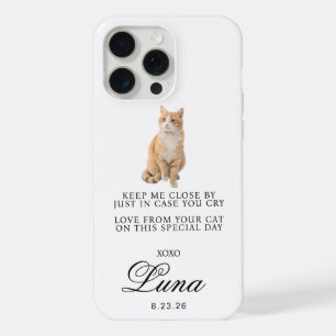 Modern Custom Gift For Bride And Groom Name Cat iPhone 15 Pro Max Case