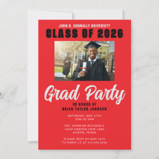 Modern Custom Graduate Invitation