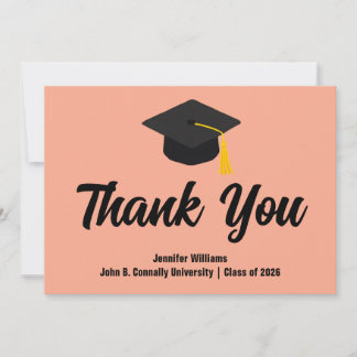 Modern Custom Graduate Thank You Card