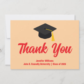 Modern Custom Graduate Thank You Card