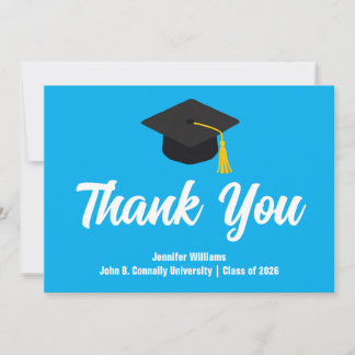 Modern Custom Graduate Thank You Card