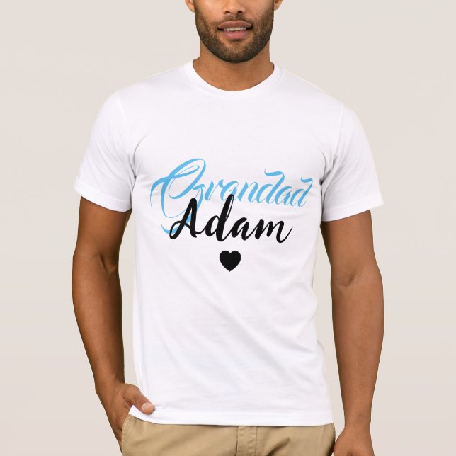 Modern Custom Grandad Name - Special Personalised T-Shirt (Front)