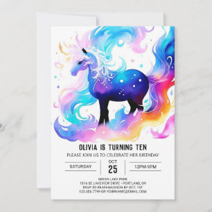 Modern Custom Horse Birthday Invitation