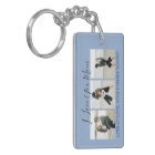Modern Custom I Love You Mum | 3 Photo Keychain