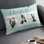 Modern Custom I Love You Mum | 3 Photo Lumbar Cushion<br><div class="desc">Ths stylish modern 3 photo scatter cushion is the perfect gift for your mum, step mum or grandma for mothers day. The pillow features the text 'I LOVE YOU MOM, LOTS OF LOVE, HUGS & KISSES XOXOXO', plus 3 of your favourite family pictures the back of the cushion has hearts...</div>