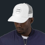 Modern Custom Logo Branded Employee Company Staff  Trucker Hat<br><div class="desc">Custom business template in a simple minimalist style which can be easily updated with your company logo.  Grow your business and add these branded products to your promotional materials. Easy to customise.</div>