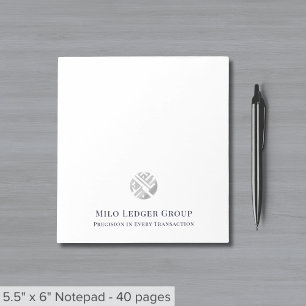 Modern Custom Logo Business Notepad
