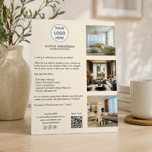 Modern Custom Logo Cream Professional Business Flyer