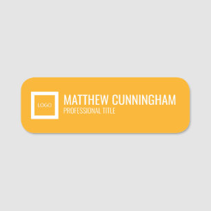 Modern Custom Logo Employee Name Job Title Name Tag