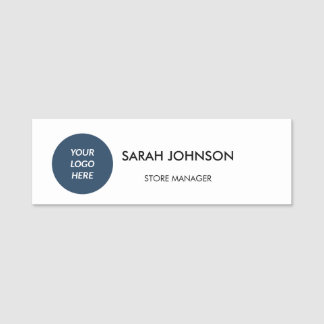 Modern Custom Logo Employee Staff Name Tag