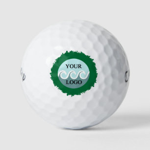 Modern custom logo green frame golf balls