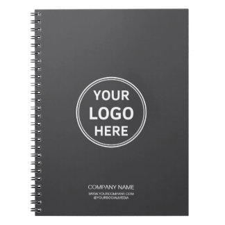 Modern Custom Logo Grey Corporate Business Notebook