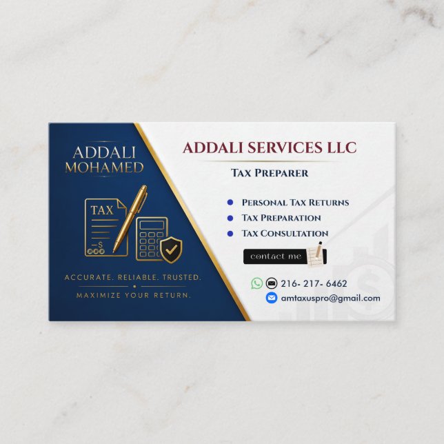 Modern Custom Logo Personalised Business Card (Front)