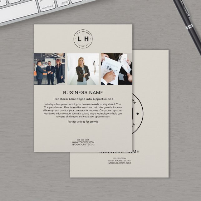 Modern Custom Logo Photo Corporate Business Flyer (Modern Custom Logo Photo Corporate Business Flyer)