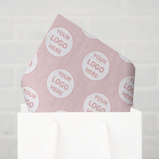 Modern Custom Logo Pink Business Tissue Paper (Gift Bag)