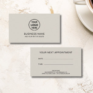 Modern Custom Logo Professional Business Appointment Card
