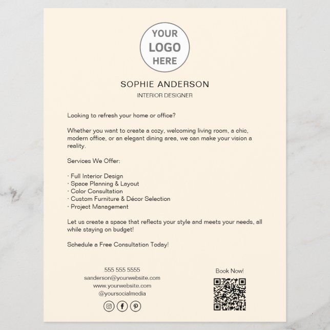 Modern Custom Logo Professional Business Flyer (Front)
