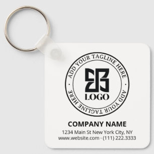 Modern Custom Logo QR Code Business Promotional Key Ring