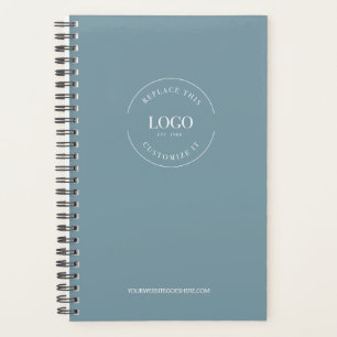Modern Custom Logo website dusty blue Branded Planner
