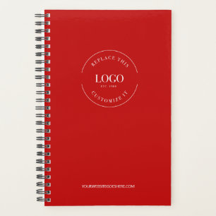 Modern Custom Logo website red Branded Planner