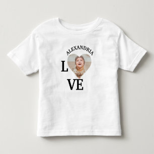 Modern Custom love heart photo template Toddler T-Shirt
