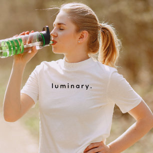 Modern Custom Luminary Text Black T-Shirt