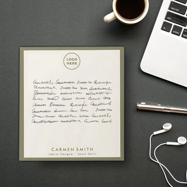 Modern Custom Luxury Olive Green  Notepad (Creator Uploaded)