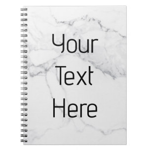 Modern Custom Message Marble Design Notebook