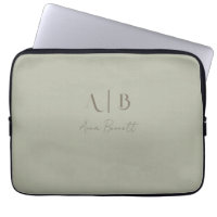 Modern Custom Monogram Initials Name Dusty Sage