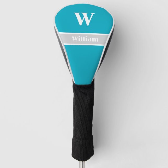 Modern Custom Monogram Name Golf Head Cover (Front)