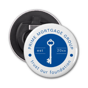 Modern Custom Mortgage Company Add Your Logo Bottle Opener
