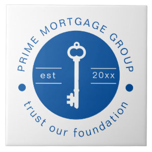 Modern Custom Mortgage Company Add Your Logo Ceramic Tile