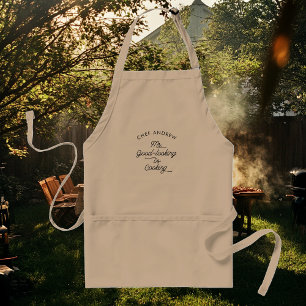 Modern Custom Name Fun Mr. Good-looking is cooking Standard Apron