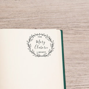 Modern Custom Name Leaves From The Library Of Self-inking Stamp