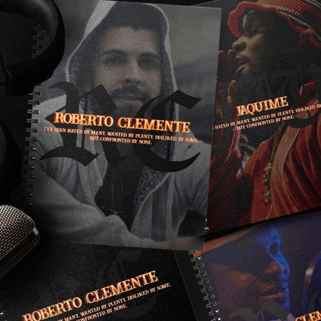 Modern Custom Name Monogram Hip Hop Sketchbook   Notebook (Creator Uploaded)