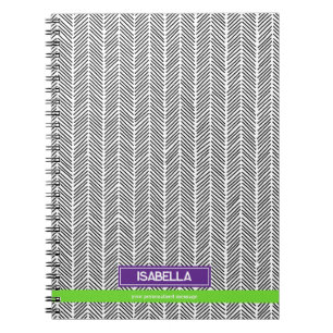 Modern Custom Name Personalised Travel Notebook
