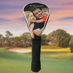 Modern Custom Name Photo  Golf Head Cover