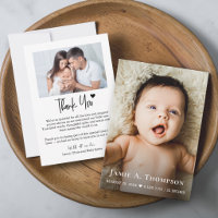 Modern Custom Name Photos Small Note Baby Shower