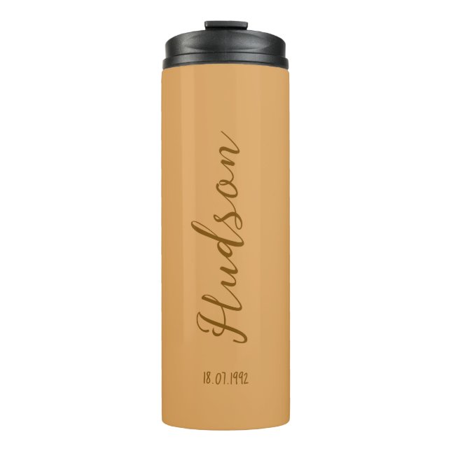  Modern Custom Name Script  Thermal Tumbler (Front)